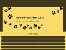 Tablet Screenshot of goldenbrookfarmk9instruction.com